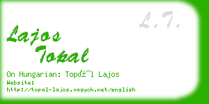 lajos topal business card